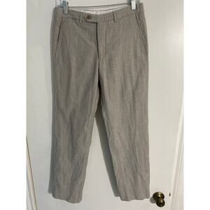 Armani Collezioni chino pants men’s size 30 gray linen wool blend flat front